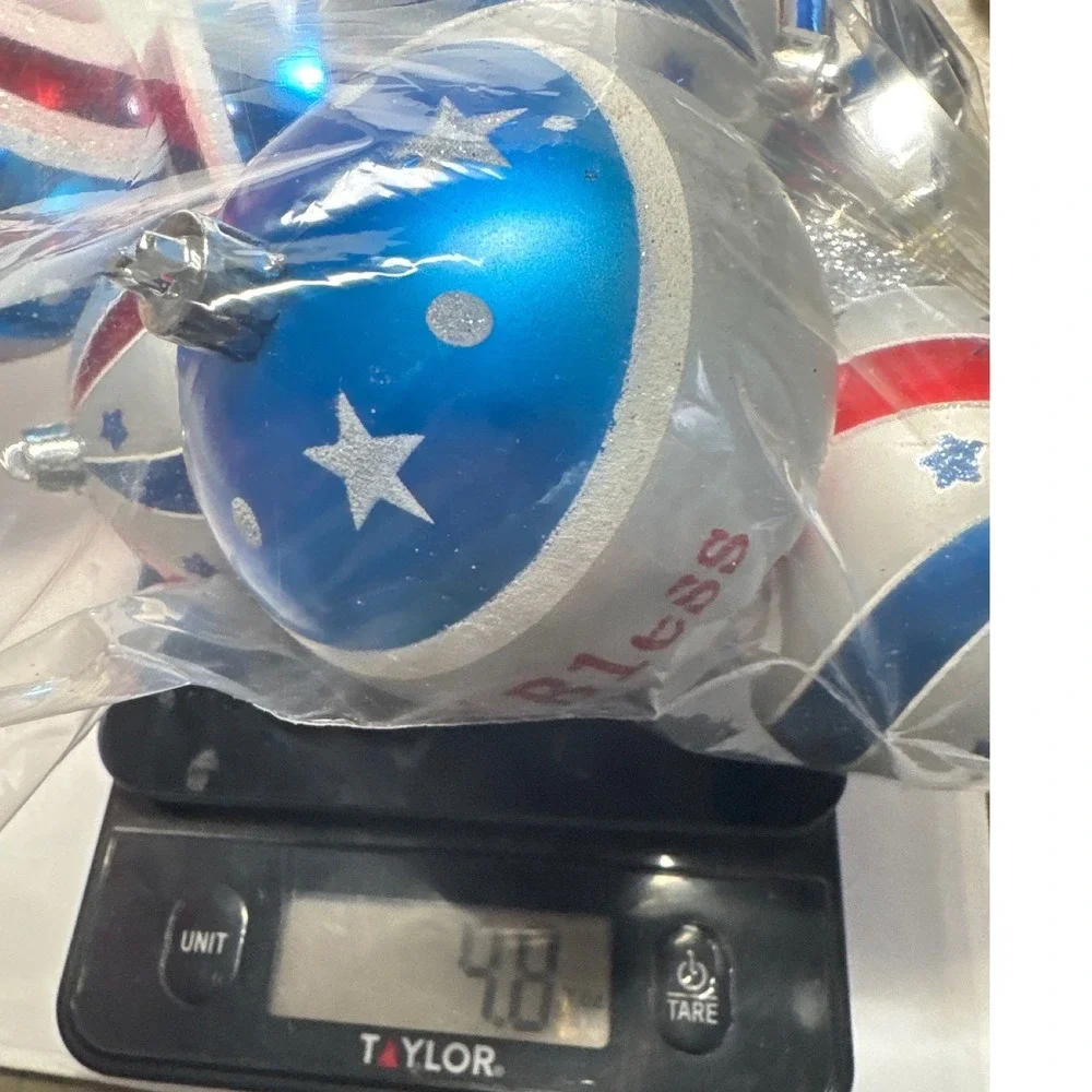 Patriotic Ornaments Unisex OS Red White Blue Excellent Star Spangled Set